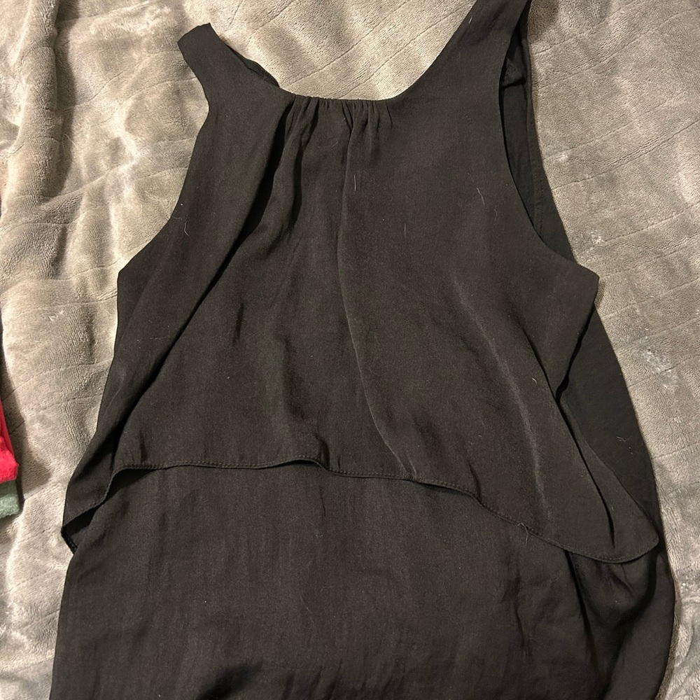 LOFT Black Layered Tank Top